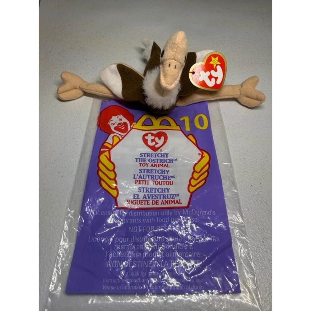 Ty Stretchy The Ostrich Teenie Beanie Baby McDonald’s Toy 7159